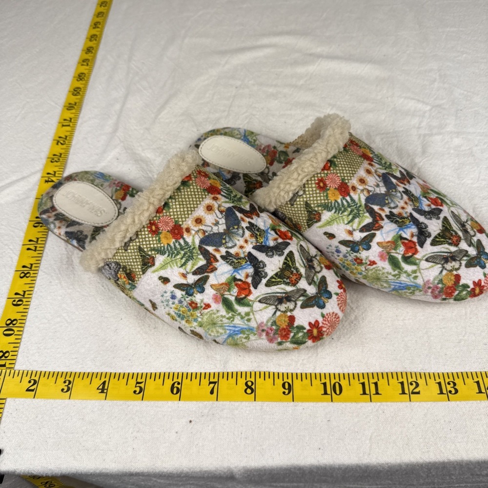 Johnny Was Fairy Slipper Size 10 Colorful Butterfly Garden Floral Feminine Indie